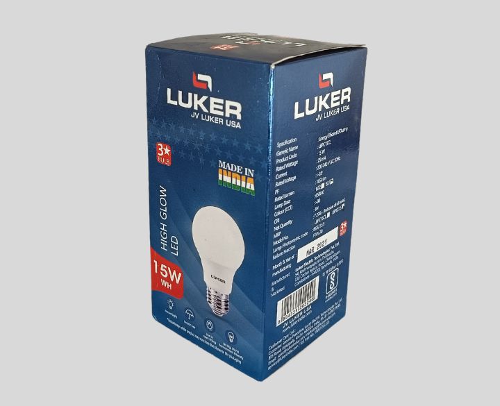 Luker LED 15W Bulb E27 White Light-3